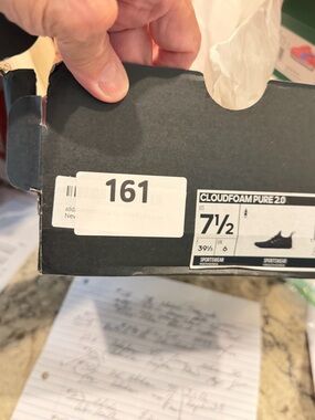 Adidas  Cloudfoam Pure 2.0 Sneakers - Black size 7 1/2 new inbox